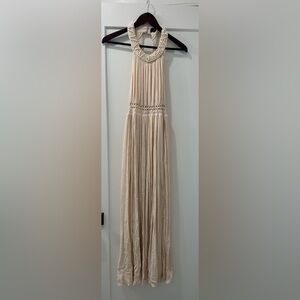 Elegant Cream Maxi Skirt